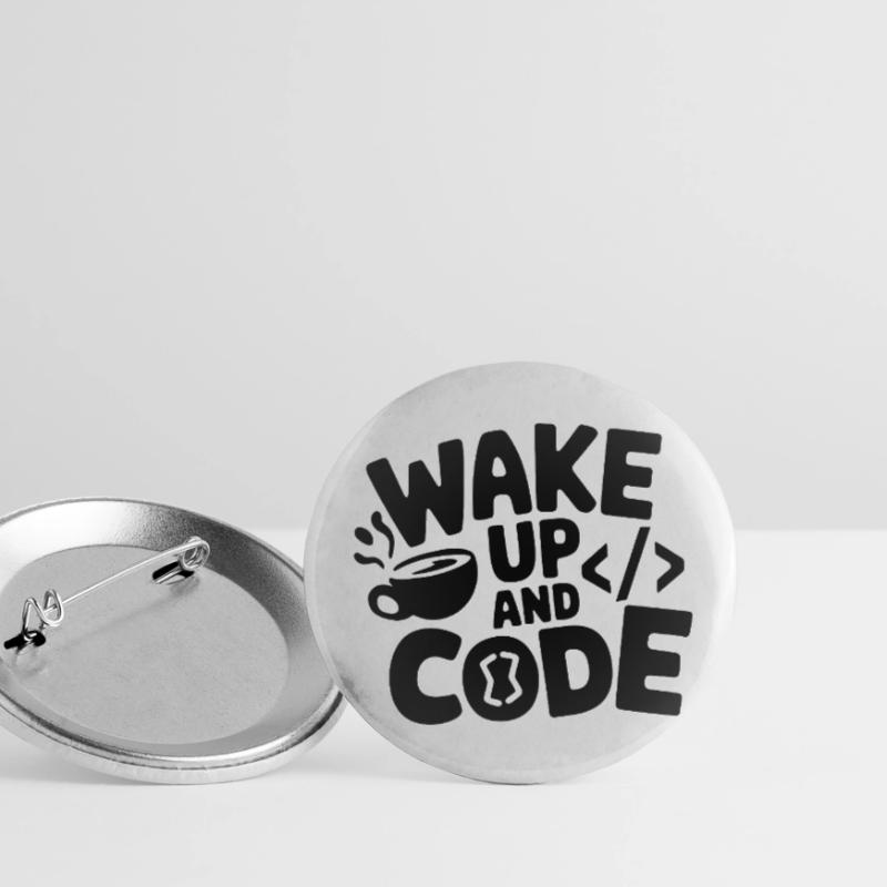 Wake Up and Code Buttons small 1''/25 mm (5-pack)