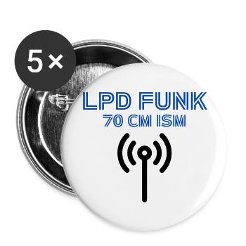 LPD FUNK Operator - Buttons klein 25 mm (5er Pack) - Weiß - Vorne