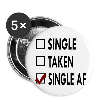 SINGLE noir blancVSINGLE - Lot de 5 petits badges (25 mm) - blanc - Devant