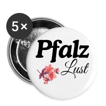 Pfalzblüte - Buttons klein 25 mm (5er Pack) - Weiß - Vorne