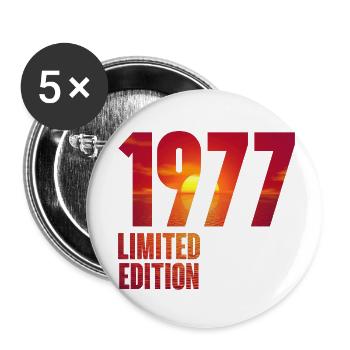 1977 - Buttons small 1''/25 mm (5-pack) - white - Front