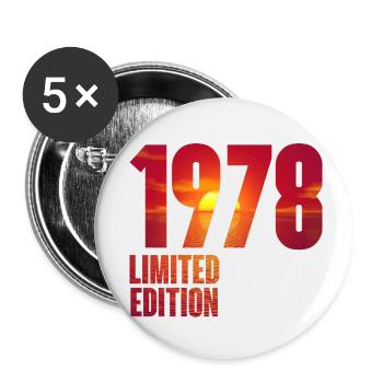 1978 - Buttons klein 25 mm (5er Pack) - Weiß - Vorne
