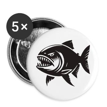 piranha - Buttons small 1''/25 mm (5-pack) - white - Front