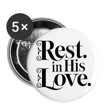 dans son amour - Lot de 5 petits badges (25 mm) - blanc - Devant
