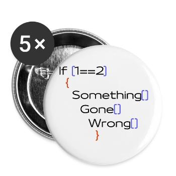 Programmer Joke Funny Gift PC Saying - Buttons small 1''/25 mm (5-pack) - white - Front