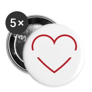 Papa habibi - Papa der Liebe - Buttons klein 25 mm (5er Pack) - Weiß - Vorne