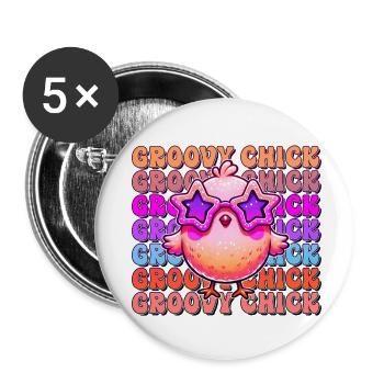 Ostern Osterhase Ostern Ostern Sonntag Osterei Frühling - Buttons klein 25 mm (5er Pack) - Weiß - Vorne