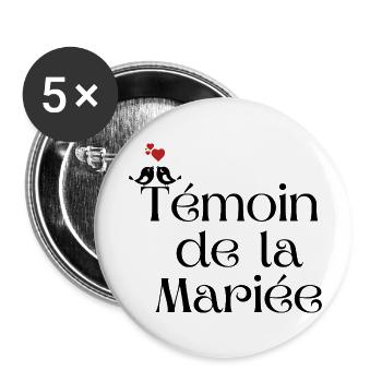 Der Trauzeuge der Braut - Buttons klein 25 mm (5er Pack) - Weiß - Vorne