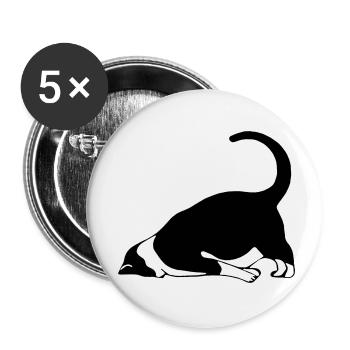 Sleeping cat - Buttons small 1''/25 mm (5-pack) - white - Front