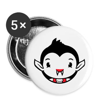 Canard Vampire Halloween Costume Bloodsucker Monster - Lot de 5 petits badges (25 mm) - blanc - Devant