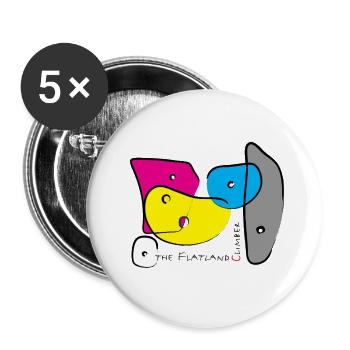 Poignées d’escalade de bloc couleur 3 - Lot de 5 petits badges (25 mm) - blanc - Devant