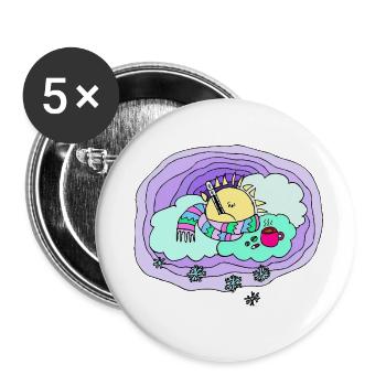 Baby Collection Summer Sun 08 - Buttons small 1''/25 mm (5-pack) - white - Front