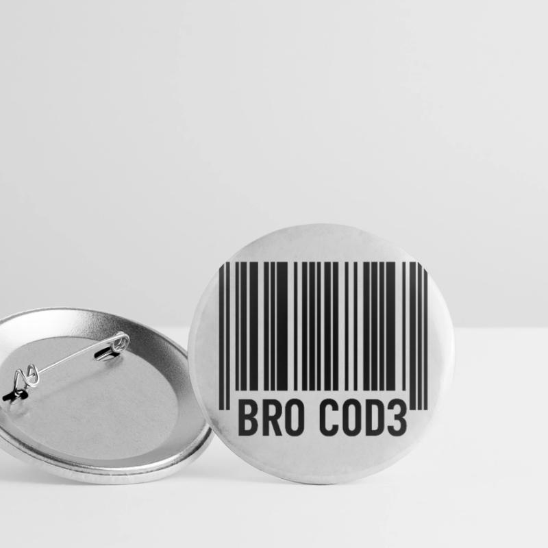 Bro Cod3 Barcode Design - Bro Code Buttons small 1''/25 mm (5-pack)