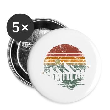 Heimatland Erzgebirge - Buttons klein 25 mm (5er Pack) - Weiß - Vorne