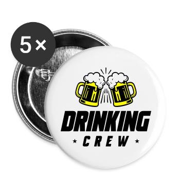 Drinking Crew Beer - Buttons small 1''/25 mm (5-pack) - white - Front