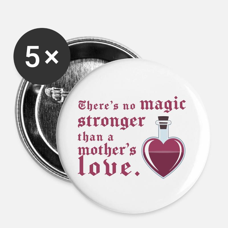 Die Liebe der magischen Mutter - Buttons klein 25 mm (5er Pack) - Weiß