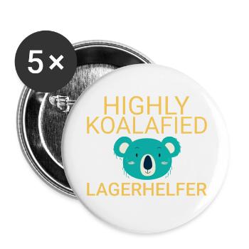 Warehouse Assistant Koalafied - Buttons small 1''/25 mm (5-pack) - white - Front