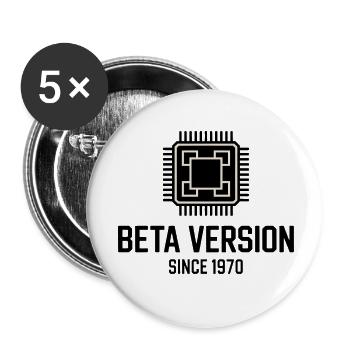 Minimalist Square Kare Design - Buttons small 1''/25 mm (5-pack) - white - Front
