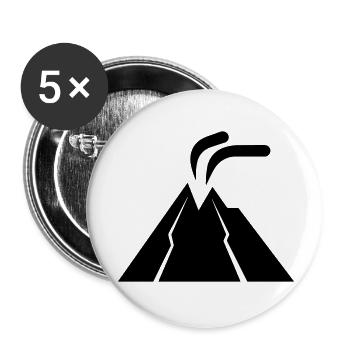 Vulkan - Buttons klein 25 mm (5er Pack) - Weiß - Vorne