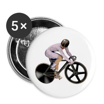 Cycling - Buttons small 1''/25 mm (5-pack) - white - Front