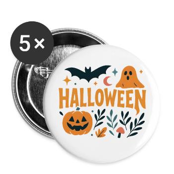 Classic Halloween - Buttons small 1''/25 mm (5-pack) - white - Front