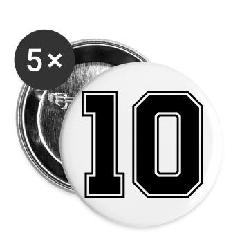 10 - Buttons klein 25 mm (5er Pack) - Weiß - Vorne