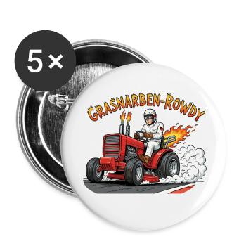 Grass Sow Hooligan - Buttons small 1''/25 mm (5-pack) - white - Front