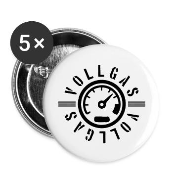 Compteur de vitesse à plein régime Kmh Tuning - Lot de 5 petits badges (25 mm) - blanc - Devant