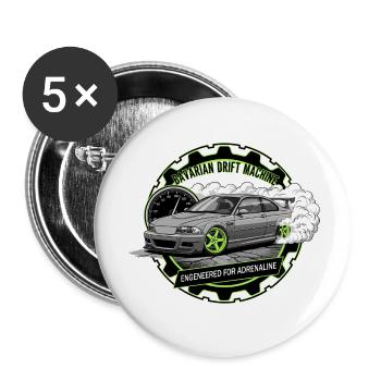 Bavarian Drift Machine - Buttons klein 25 mm (5er Pack) - Weiß - Vorne