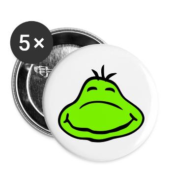 Frog Toad Smiles Funny Comic Happy Cute - Buttons small 1''/25 mm (5-pack) - white - Front