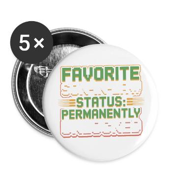 Belle-mère rétro drôle beau-père - Lot de 5 petits badges (25 mm) - blanc - Devant