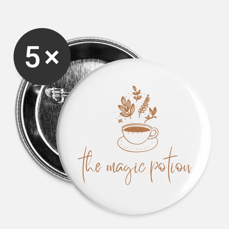 The Magic Potion Tea - Buttons small 1''/25 mm (5-pack) - white