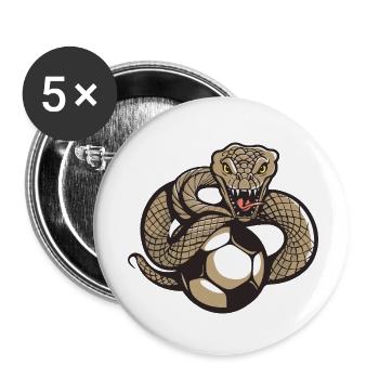 Cobra Football - Lot de 5 petits badges (25 mm) - blanc - Devant
