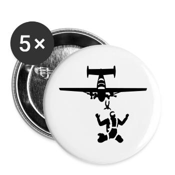 skydiving - Buttons small 1''/25 mm (5-pack) - white - Front