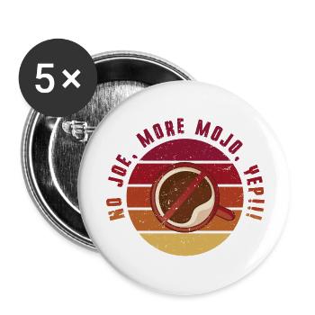 Kaffeeentzug Koffeinfrei Ex-Kaffeetrinker - Buttons klein 25 mm (5er Pack) - Weiß - Vorne