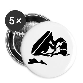 Jet ski - Lot de 5 petits badges (25 mm) - blanc - Devant