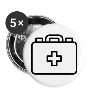 First aid kit - Buttons small 1''/25 mm (5-pack) - white - Front