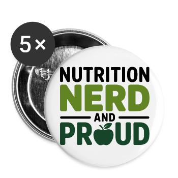 Je fais en sorte que la nourriture fasse du sens Diététicienne professionnelle - Lot de 5 petits badges (25 mm) - blanc - Devant