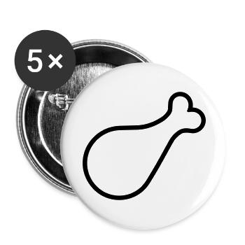 chicken thigh - Buttons small 1''/25 mm (5-pack) - white - Front