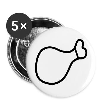 chicken thigh - Buttons small 1''/25 mm (5-pack) - white - Front