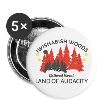 ENTERING now Iwishabish woods - Buttons klein 25 mm (5er Pack) - Weiß - Vorne