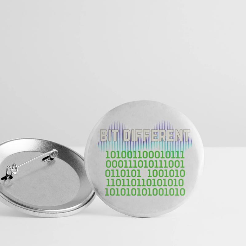 Bit Different - Nerdy Binary Error Design Buttons small 1''/25 mm (5-pack)