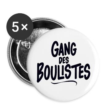 pétanque, pétanque fan, bowler - Buttons small 1''/25 mm (5-pack) - white - Front