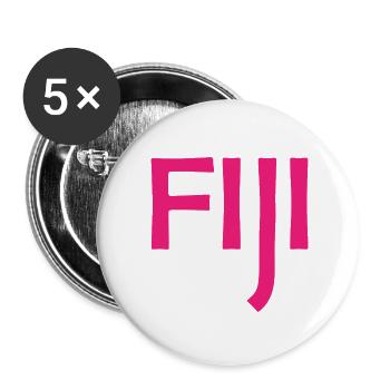 Fiji - Fiji - Islands - Pacific - South Seas - Buttons small 1''/25 mm (5-pack) - white - Front