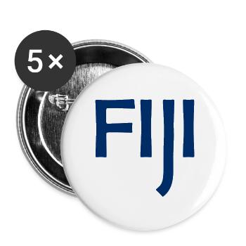 Fiji - Fiji - Islands - Pacific - South Seas - Buttons small 1''/25 mm (5-pack) - white - Front