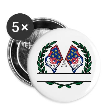 Pays_de_la_Loire_lauwerkrans - Lot de 5 petits badges (25 mm) - blanc - Devant
