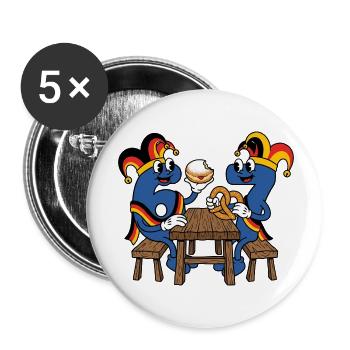 67 Six Seven Costume Carnaval Football Italie Mème - Lot de 5 petits badges (25 mm) - blanc - Devant