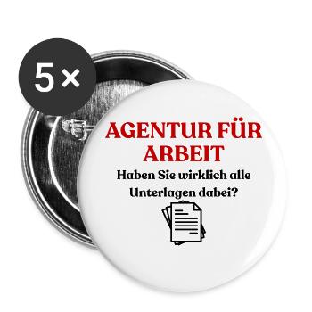 Agence pour la conception de l’emploi - Lot de 5 petits badges (25 mm) - blanc - Devant