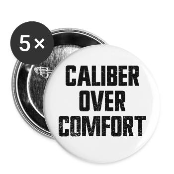 Caliber Ahead of Comfort – Concealed Carry in Accordance with 2nd V - Buttons small 1''/25 mm (5-pack) - white - Front