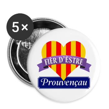 provence_fier - Buttons small 1''/25 mm (5-pack) - white - Front